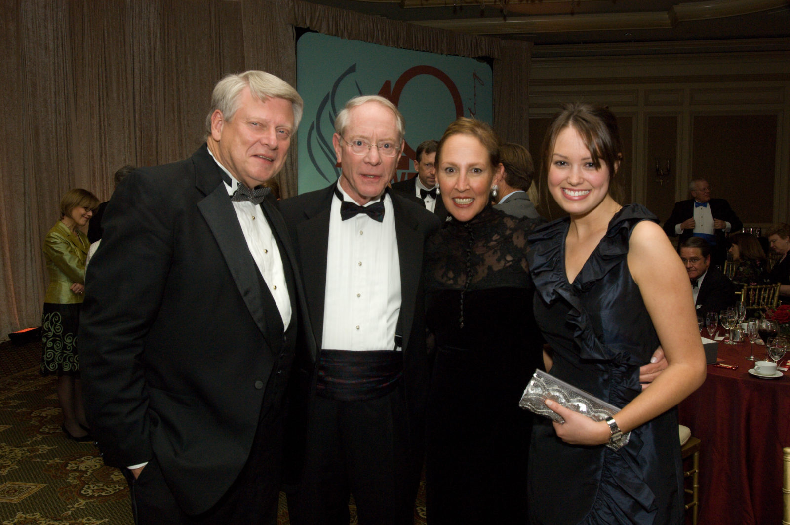 (r.) Loren Streit (B 05), seen here with (from left) Chairman Randy Teague and donors Frank and Kathleen Lauinger, used her TFAS internship connections to start her career in D.C.