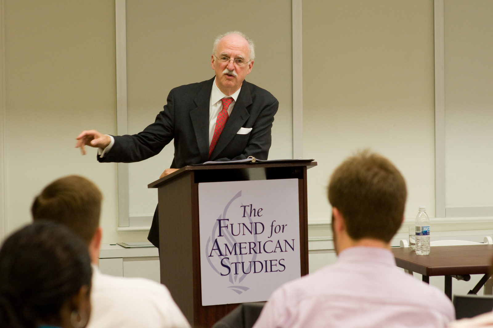 Doug Ginsburg, judge on the United States Court of Appeals, spoke to LSI students on June 16 in the new TFAS building, the Center for Teaching Freedom.