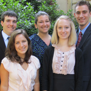 TFAS welcomes (l.-r.) Brent Stevens (ICPES), Collen Boyle (IBGA), Emily Towe (IPVS & LSI), Aubree Weaver (IPJ) and Dylan Reed (IEIA) as the 2013 program advisors.