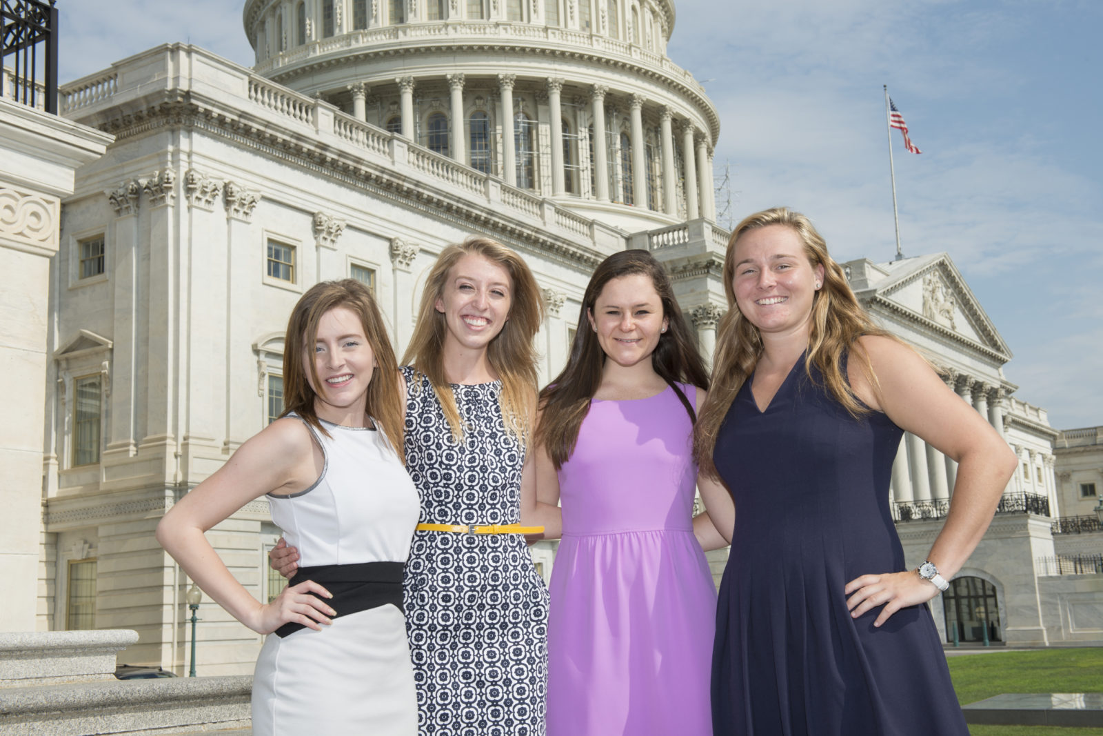 Emma Polefko (ICPES 15) (second from left) tours the Capitol with her TFAS classmates on Capitol Hill Day.