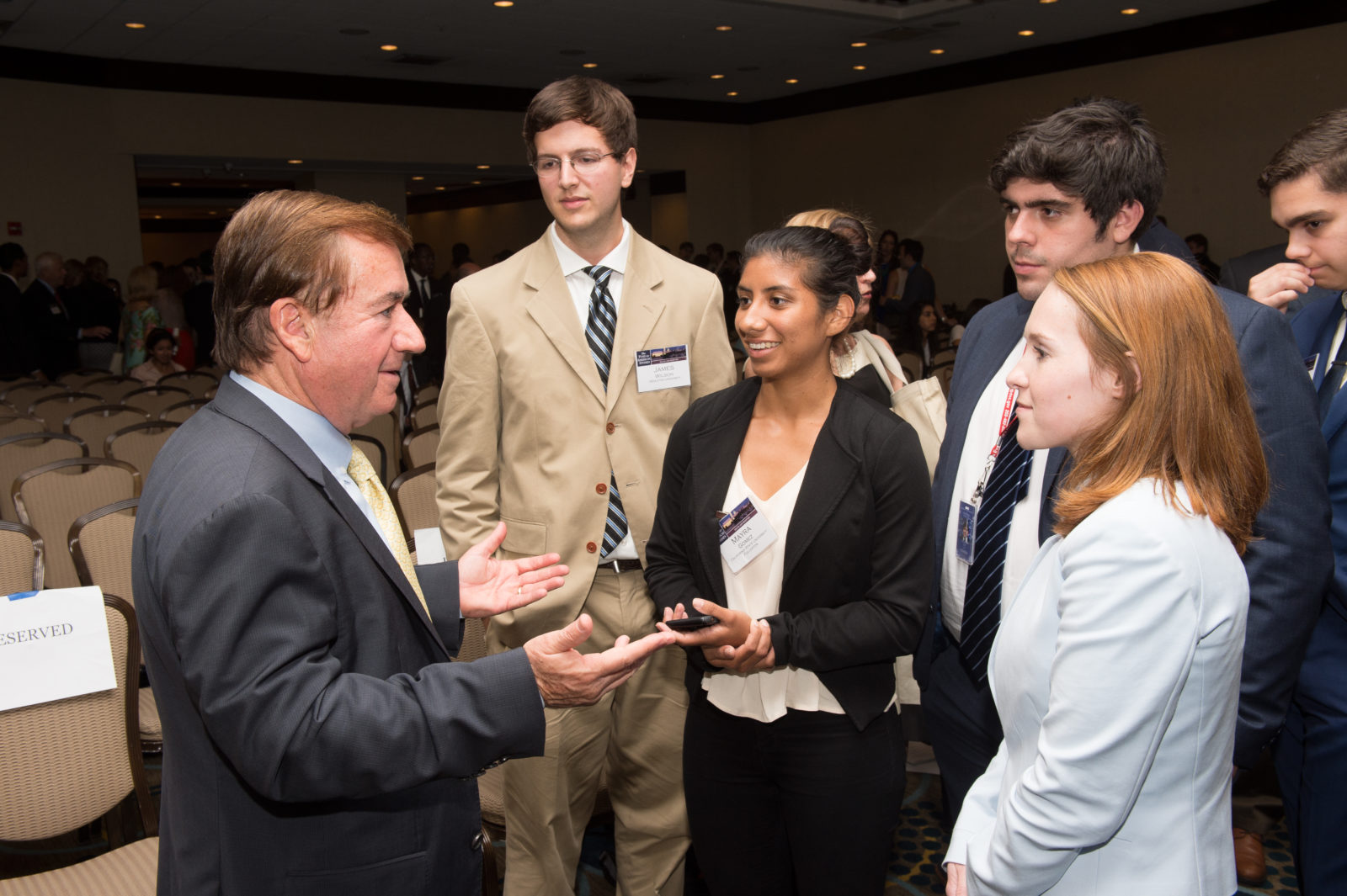 Rep. Ed Royce talks with TFAS students