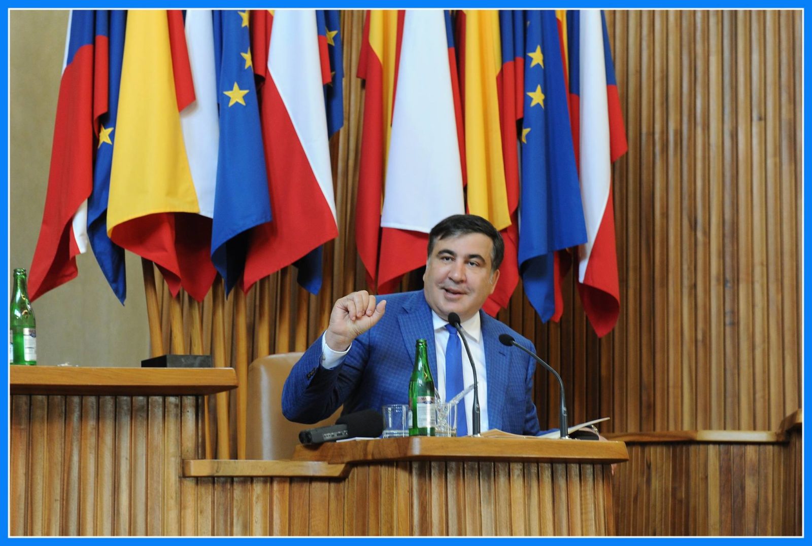 Mikheil Saakashvili Accepts AIPES Award