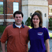 (l.-r.) Wesley Harris (E 07) and Anna Chorniy (A 07, EMJI 08) are both students in the Ph.D. economics program at Clemson and just realized they are both TFAS alumni!