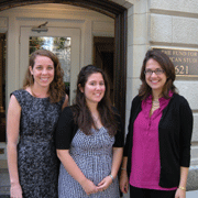 (r.-l.) Libby Bierman (B 08) is the PA for IBGA, Jayne Miller (J 07) is the PA for IPJ and Laura Diepenbrock (P 09)is the PA for IPVS.
