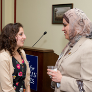Rachel Wein talks with Zainab Al-Suwaij, executive director and co-founder of the American Islamic Congress. Al-Suwaij served as this year's keynote speaker for CSS.