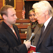 Nicholas Ballasy (J 07) interviews actor and political activist Richard Gere on Capitol Hill about human rights in China.