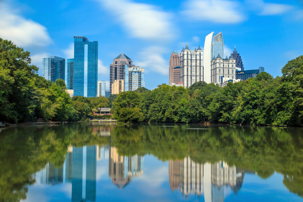 Skyline and reflections of midtown Atlanta, Georgia | The Fund for
