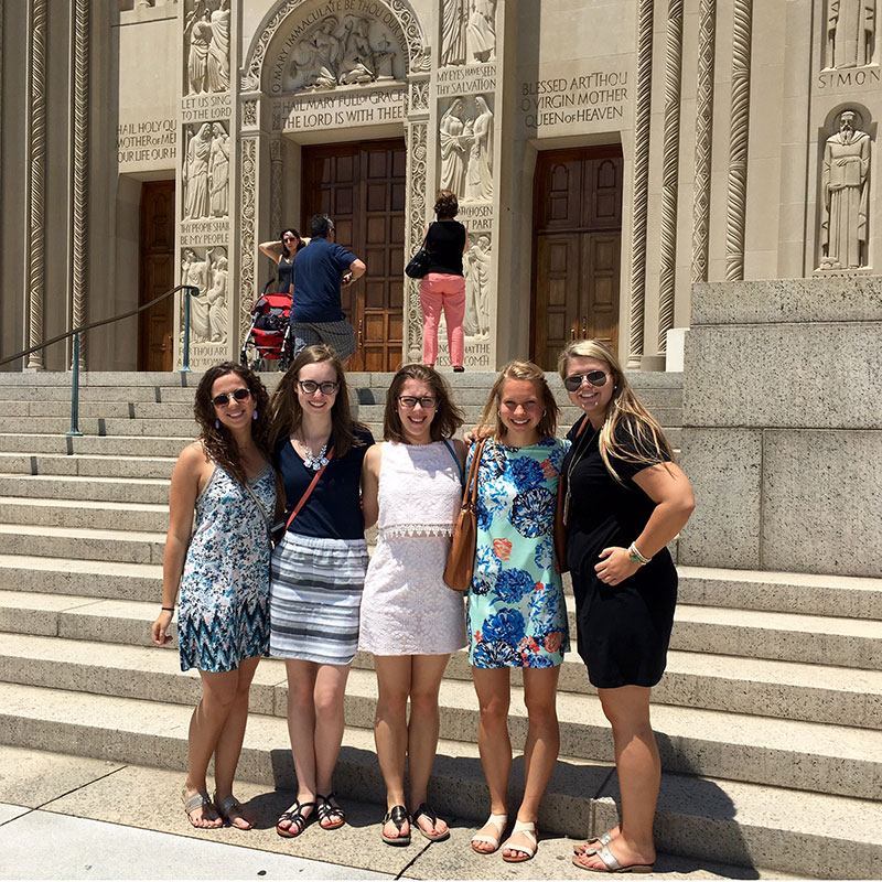 Jace and her TFAS classmates visit the Basilica of the National Shrine of the Immaculate Conception in Washington.