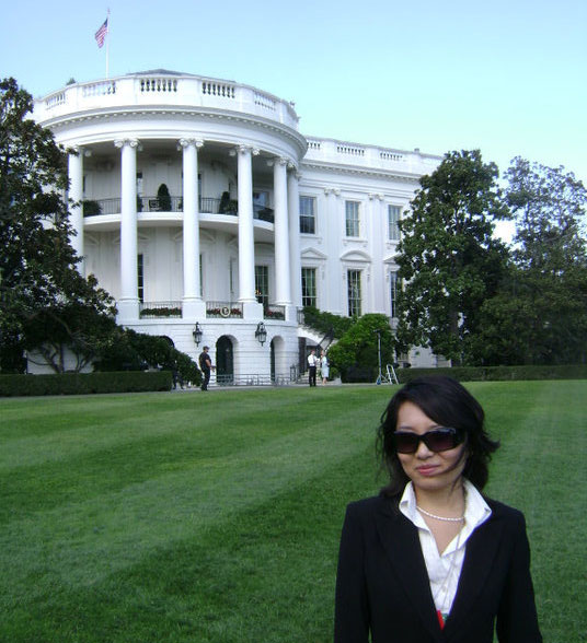 Jia on the White House lawn