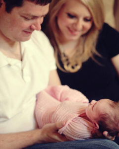 David and Jessica Ray with baby Charlotte
