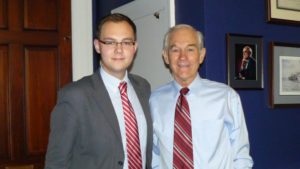 Spendel visits Sen. Ron Paul in Washington, D.C. while interning for his office.
