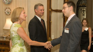 Jacek meets U.S. Ambassador to the Czech Republic, Richard Graber, and Mrs. Graber during an AIPES reception